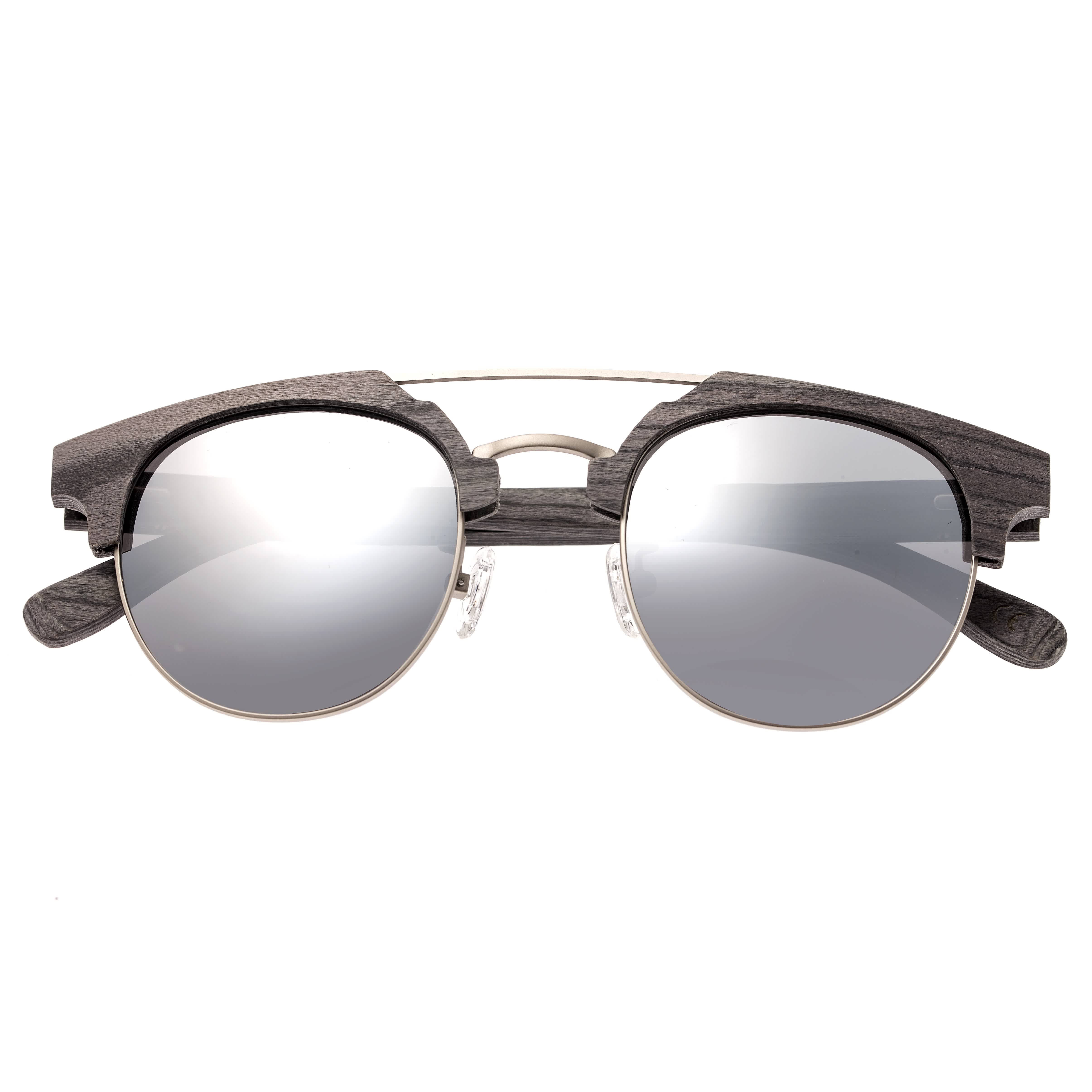Earth Kai Wood Sunglasses In Silver / Spring
