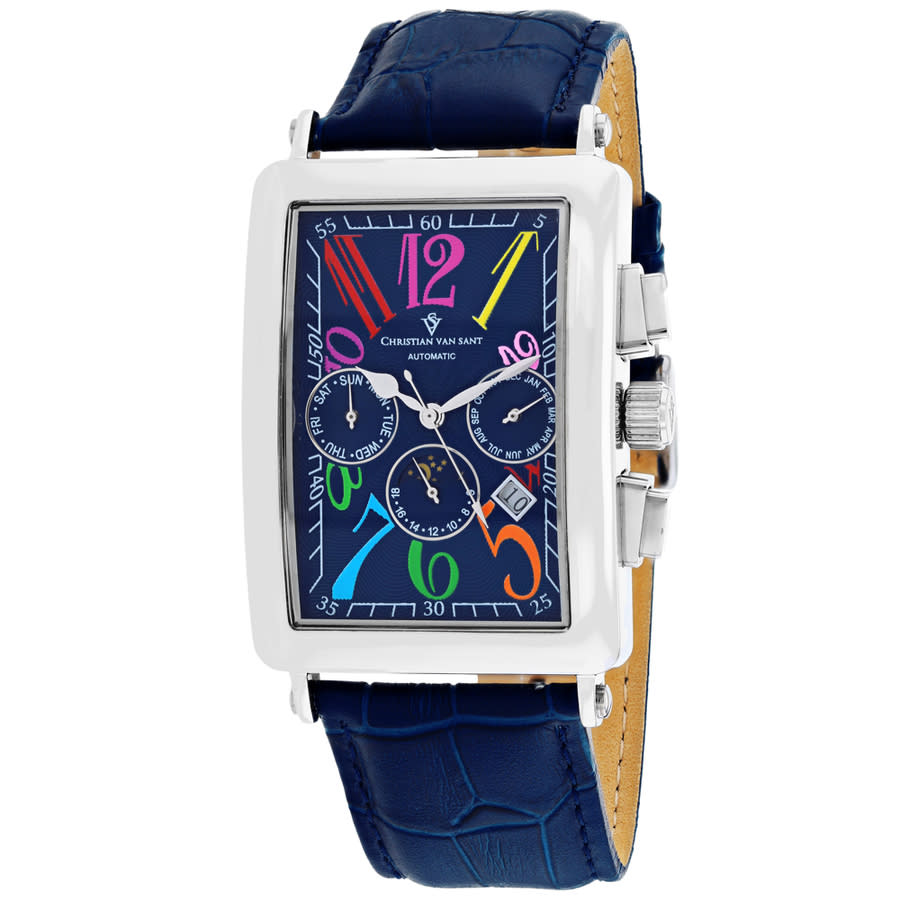 Christian Van Sant Men's Blue Dial Watch In Blue