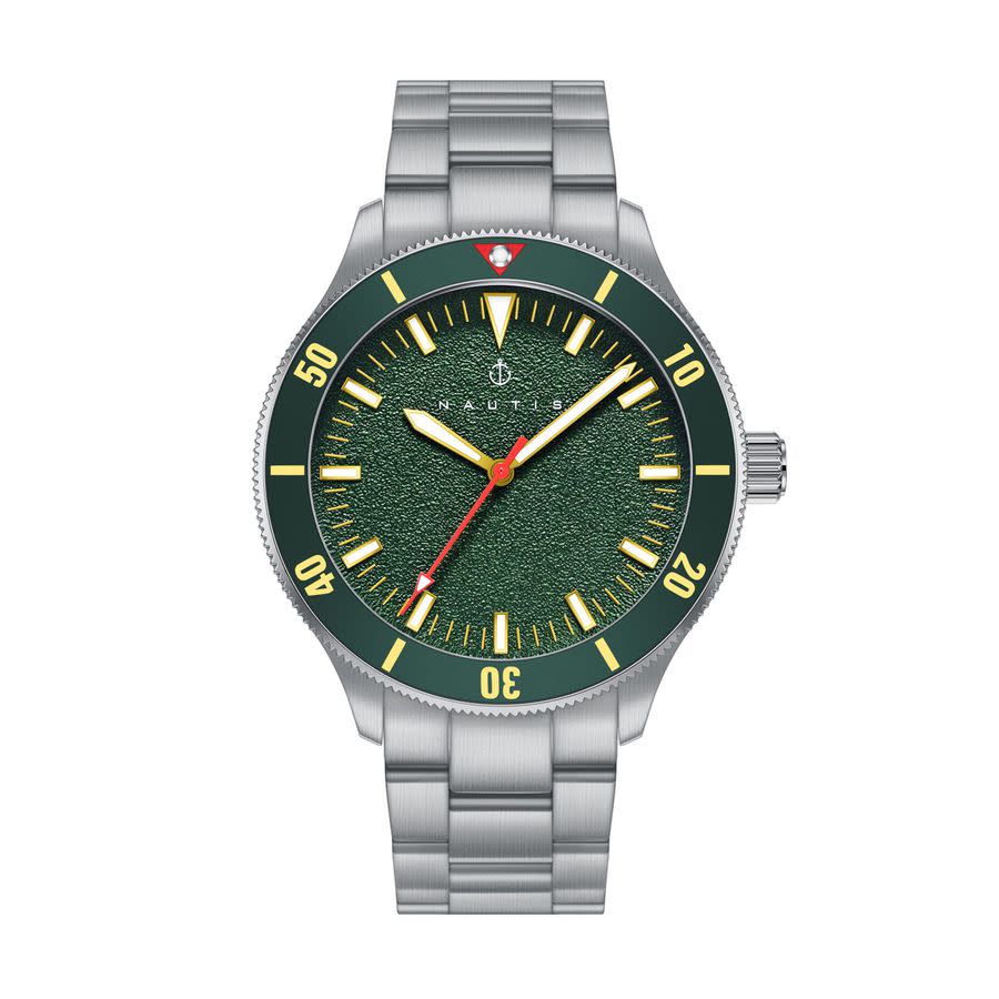 Nautis Deacon Bracelet Watch In Green / Silver