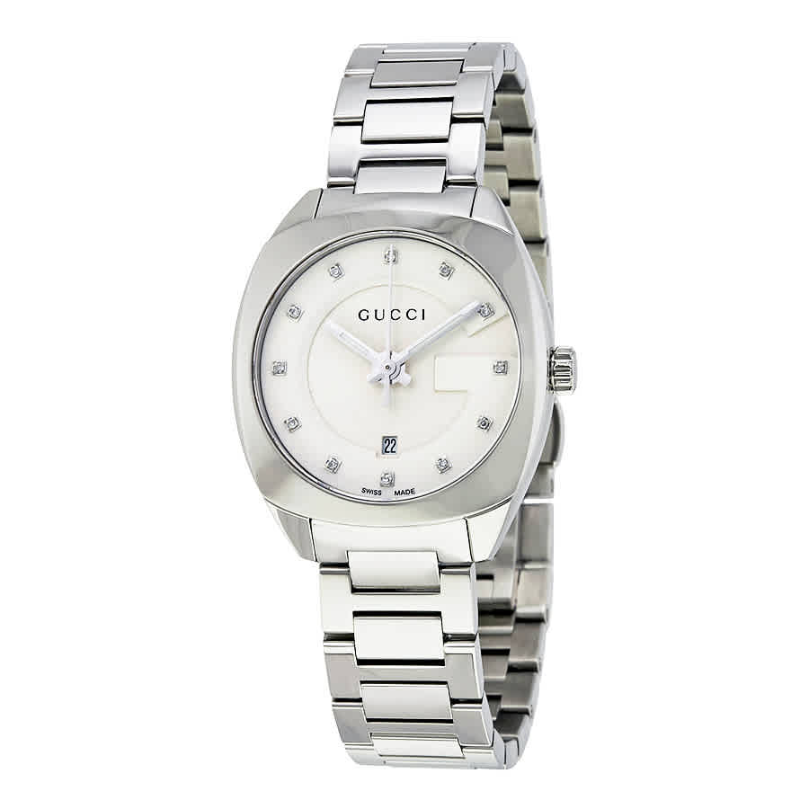 GUCCI GUCCI GG2570 WHITE DIAL DIAMOND LADIES WATCH YA142504