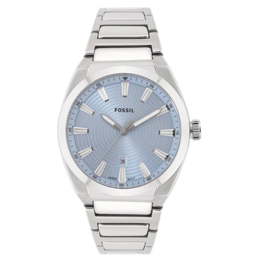 Fossil - Fossil Everett Quartz Blue Dial Mens Watch FS5986