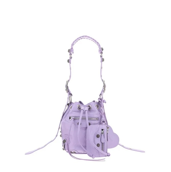 Balenciaga Le Cagole Xs Bucket Bag In Light Purple