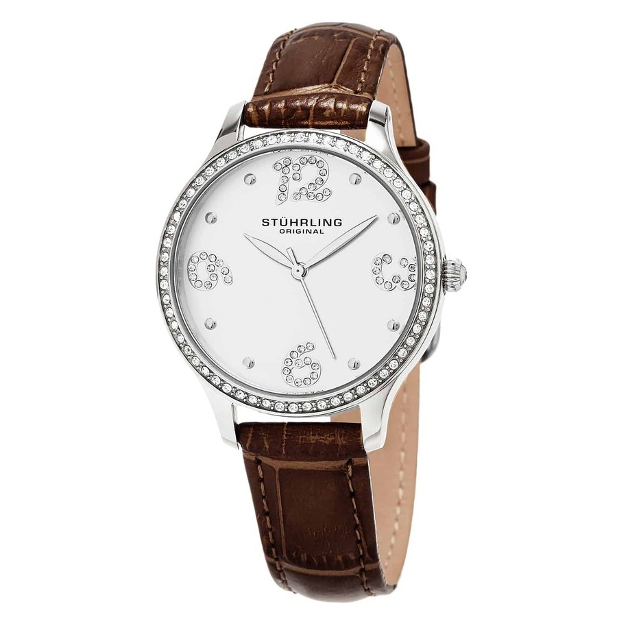 Stuhrling Original Vogue Silver-tone Dial Ladies Watch M15310 In Brown / Silver