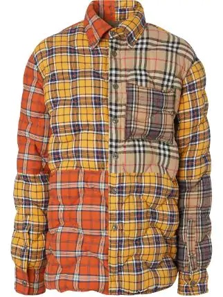 flannel puffer jacket