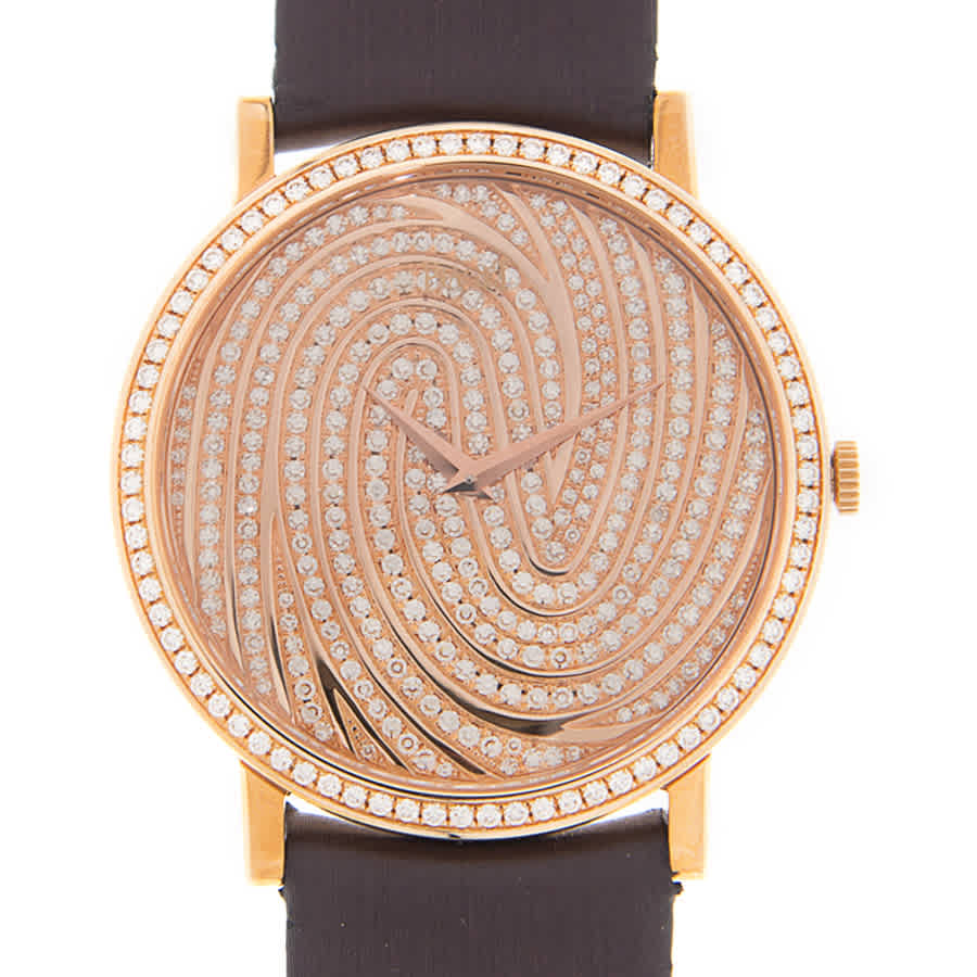 Shop Piaget Tradition Automatic Diamond Gold Dial Ladies Watch G0a31602 In Brown / Gold / Gold Tone / Rose / Rose Gold / Rose Gold Tone