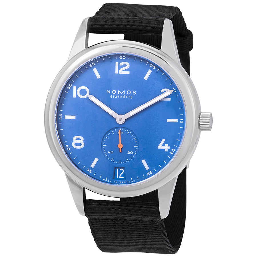 Nomos Club Automatic Date Blue Dial Mens Watch 777 In Black,blue,silver Tone