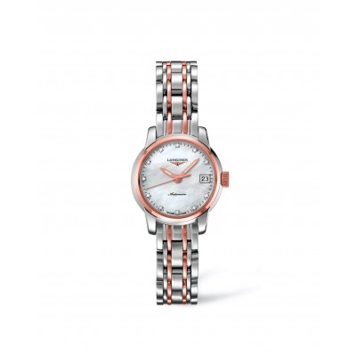Longines Saint-imier Collection Automatic Diamond Ladies Watch L2.263.5.88.7 In Gold Tone,mother Of Pearl,pink,rose Gold Tone,silver Tone