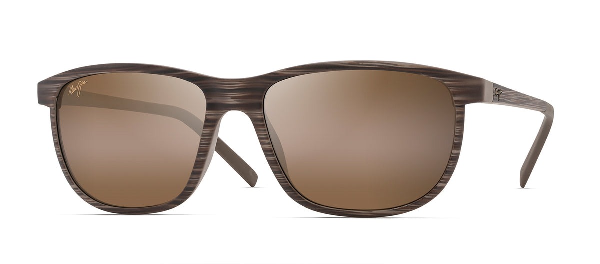 Maui Jim Lele Kawa Mj H811-25c Rectangle Polarized Sunglasses In Bronze / Brown