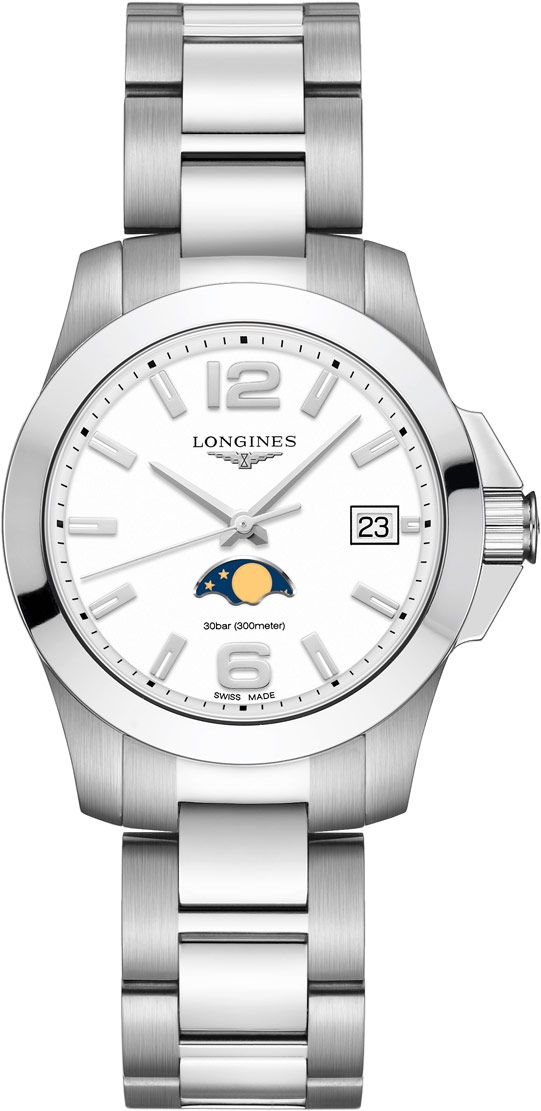longines conquest white