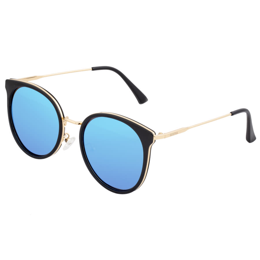 Bertha Ladies Multi-color Cat Eye Sunglasses Brsbr040bl In Blue
