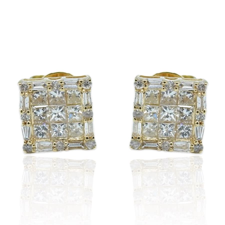 Tresorra 18k Yellow Gold Diamond Stud Earrings