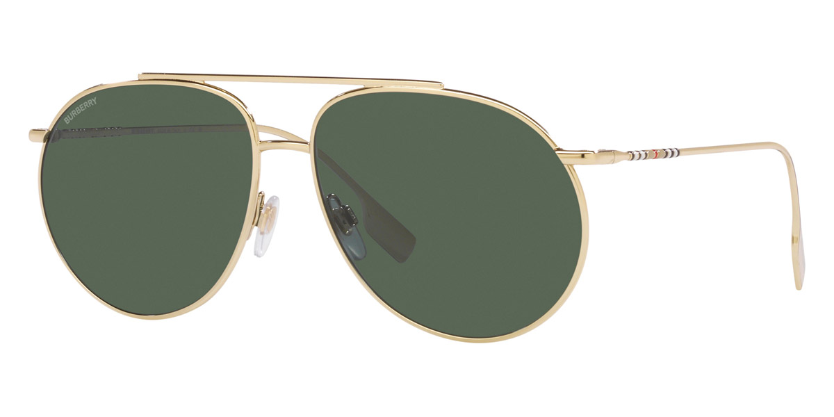 Burberry Alice Dark Green Browline Ladies Sunglasses Be3138 110971 61 In Dark / Gold / Green