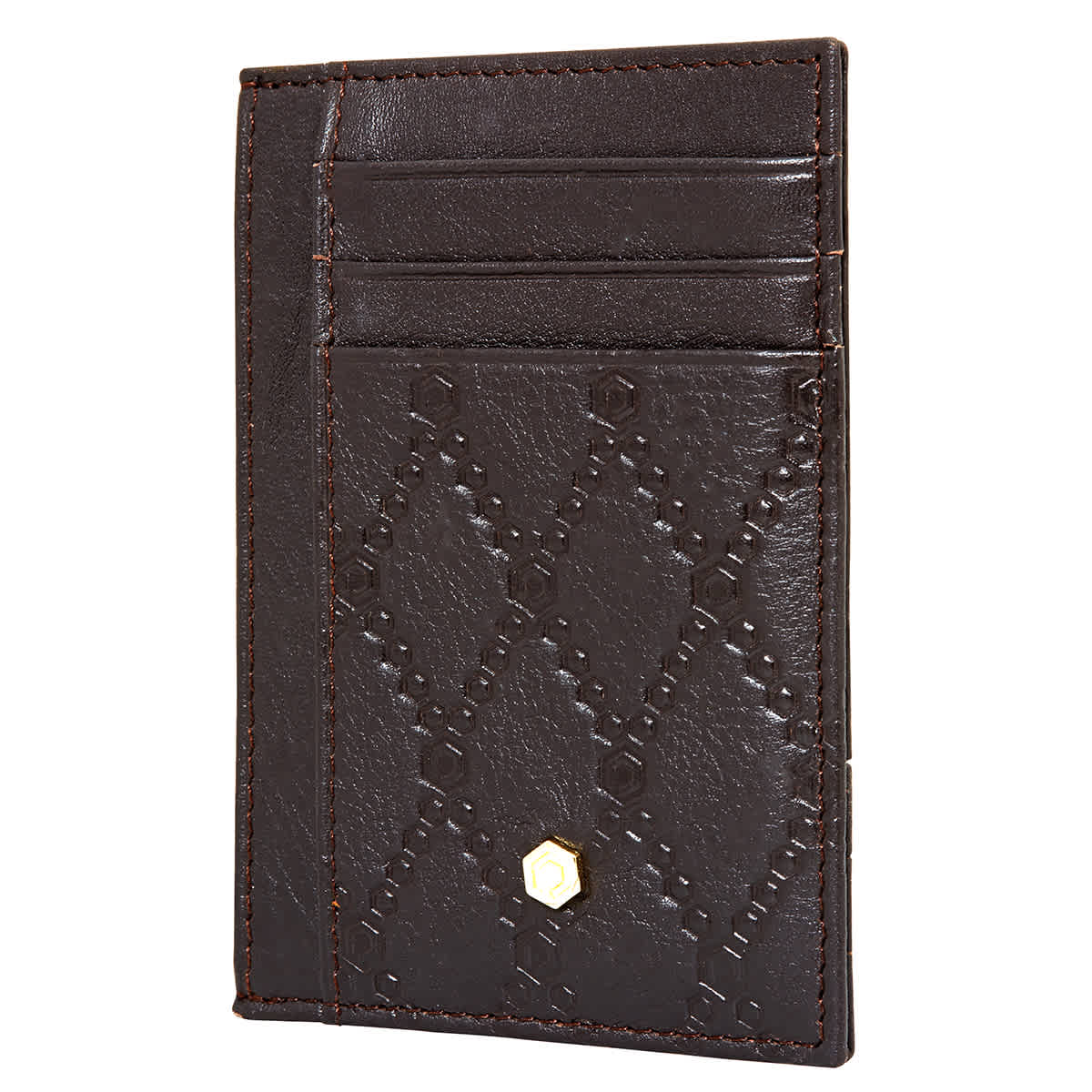 Picasso And Co Leather Card Holder- Brown