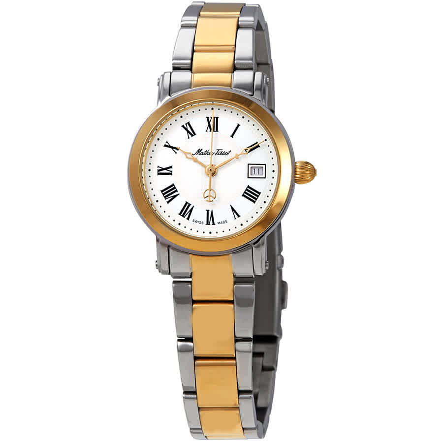 Mathey-tissot City Silver Dial Two-tone Ladies Watch D31186mbr In Two Tone  / Gold / Gold Tone / Silver