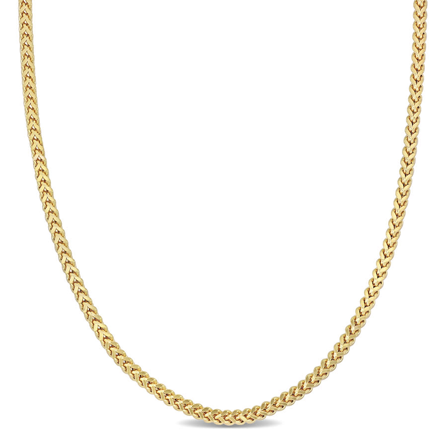Amour 10k Yellow Gold 2.3mm Franco Link Necklace 18 In Yellow