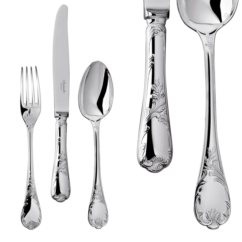 Christofle Silver Plated Marly Salad Serving Spoon 0038-082