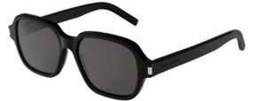 Saint Laurent Grey Square Unisex Sunglasses Sl292-30007082001 In Black,grey