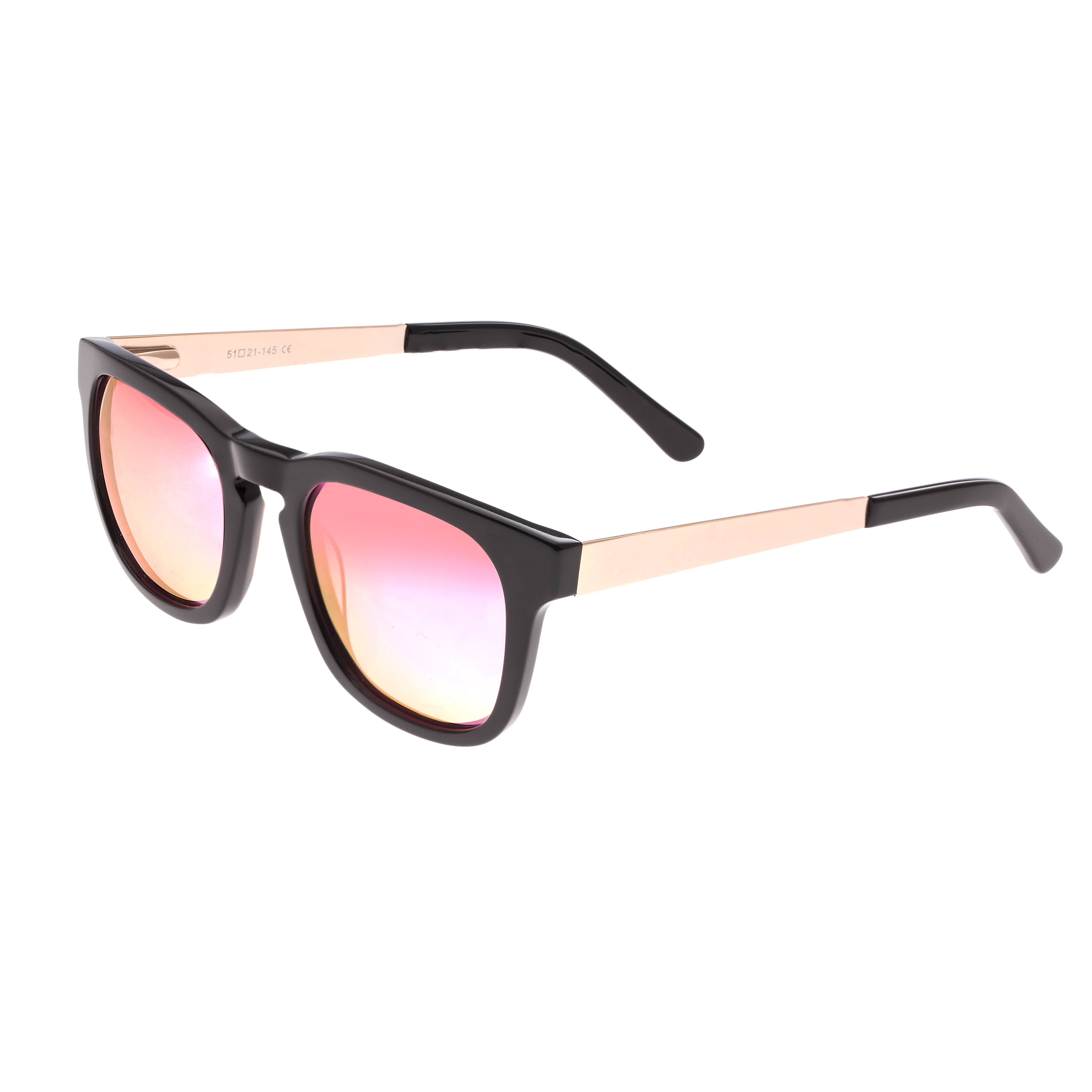 Sixty One Twinbow Pink Wayfarer Sunglasses S132pk In Black,green,pink