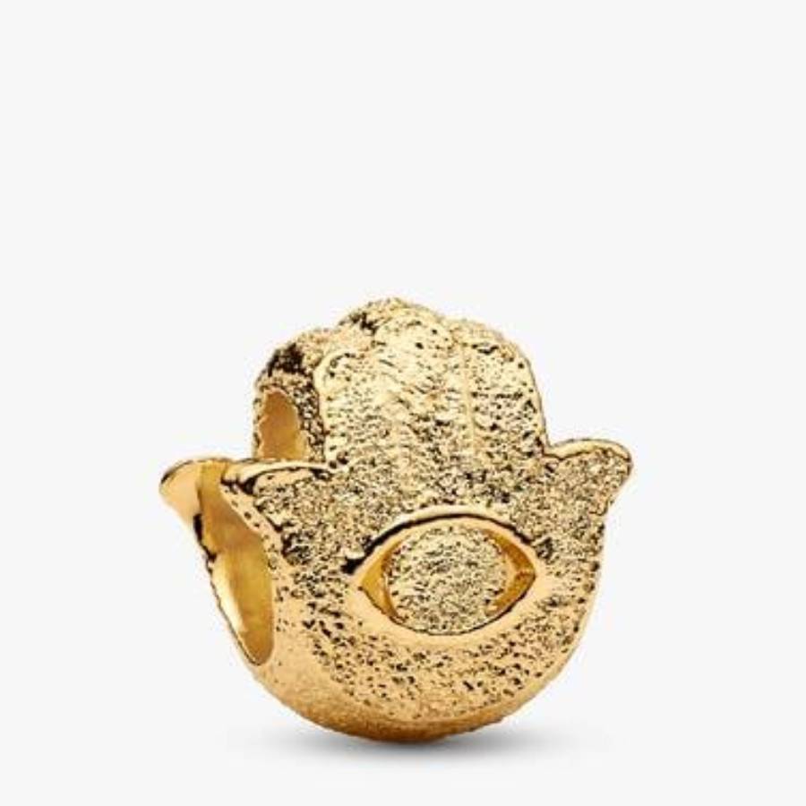 Pandora 14k Gold-plated Textured Hamsa Hand Mini Charm