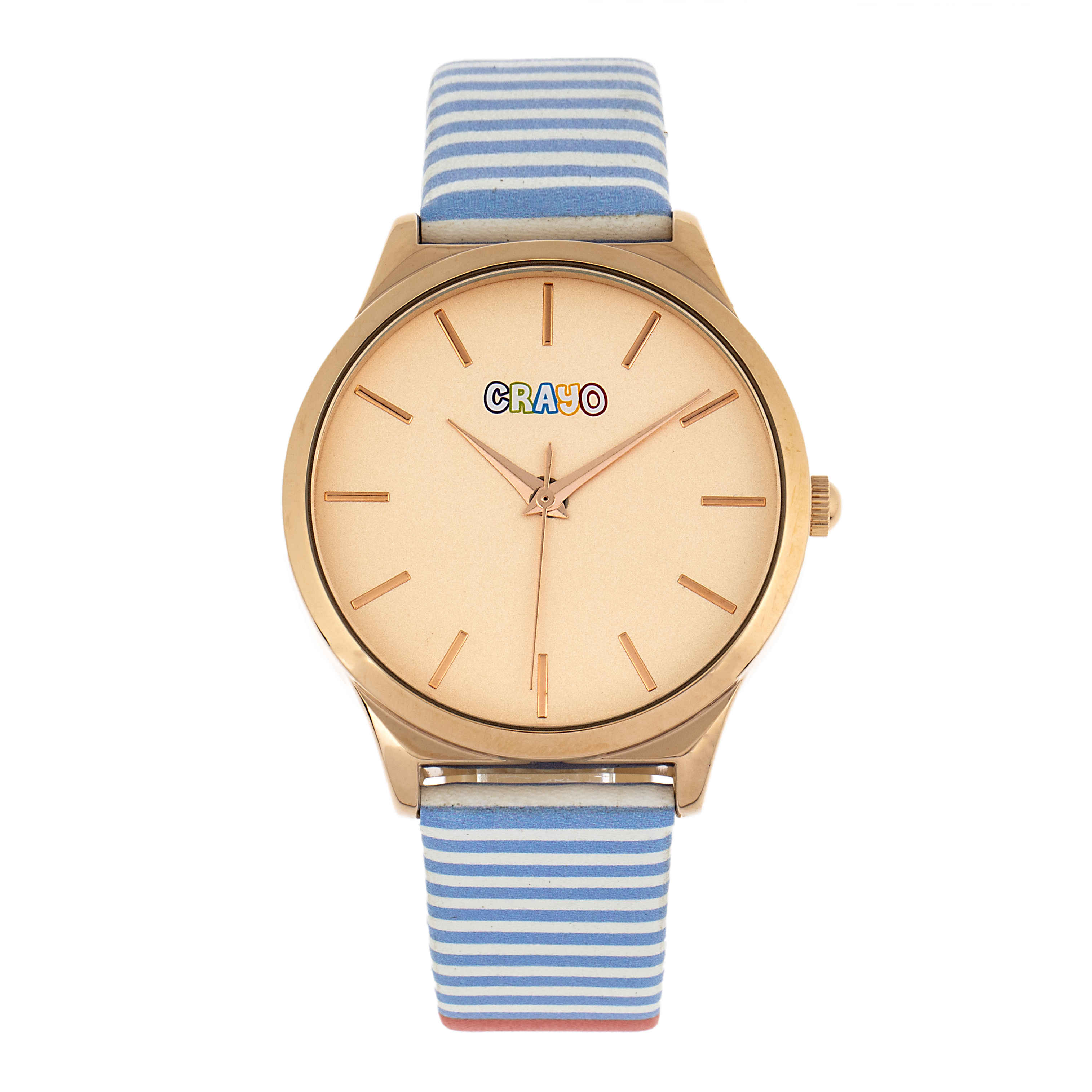 Crayo Aboard Quartz Rose Gold Dial Unisex Watch Cracr5606 In Gold / Gold Tone / Orange / Rose / Rose Gold / Rose Gold Tone