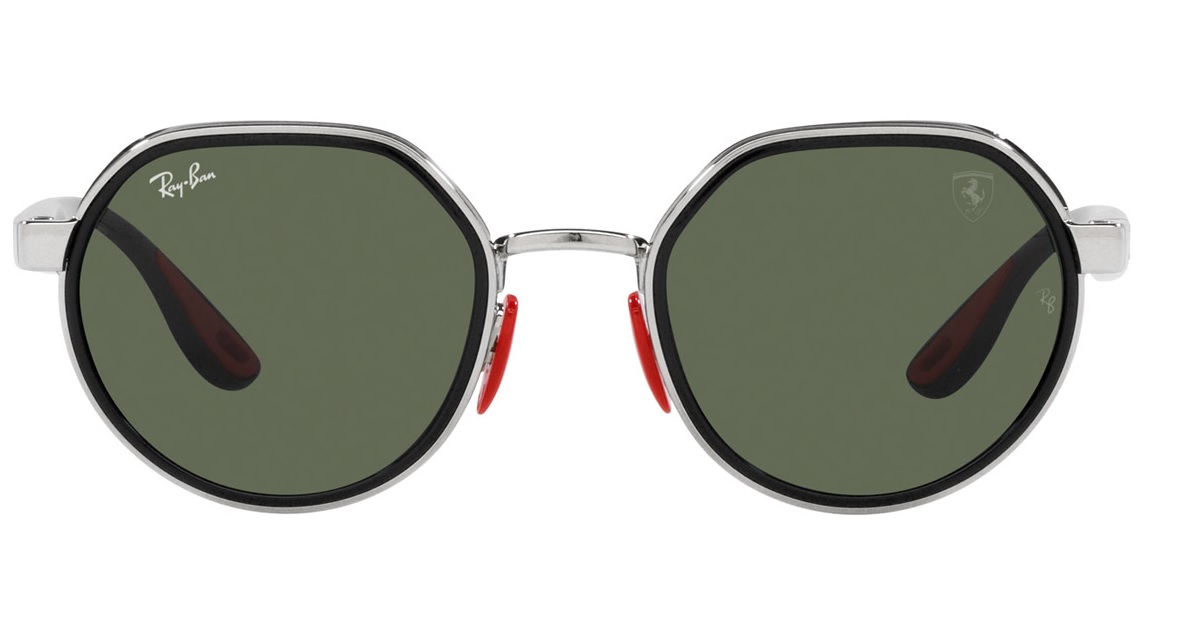 Ray Ban Rb3703m Scuderia Ferrari Collection Irregular Sunglasses In Metallic