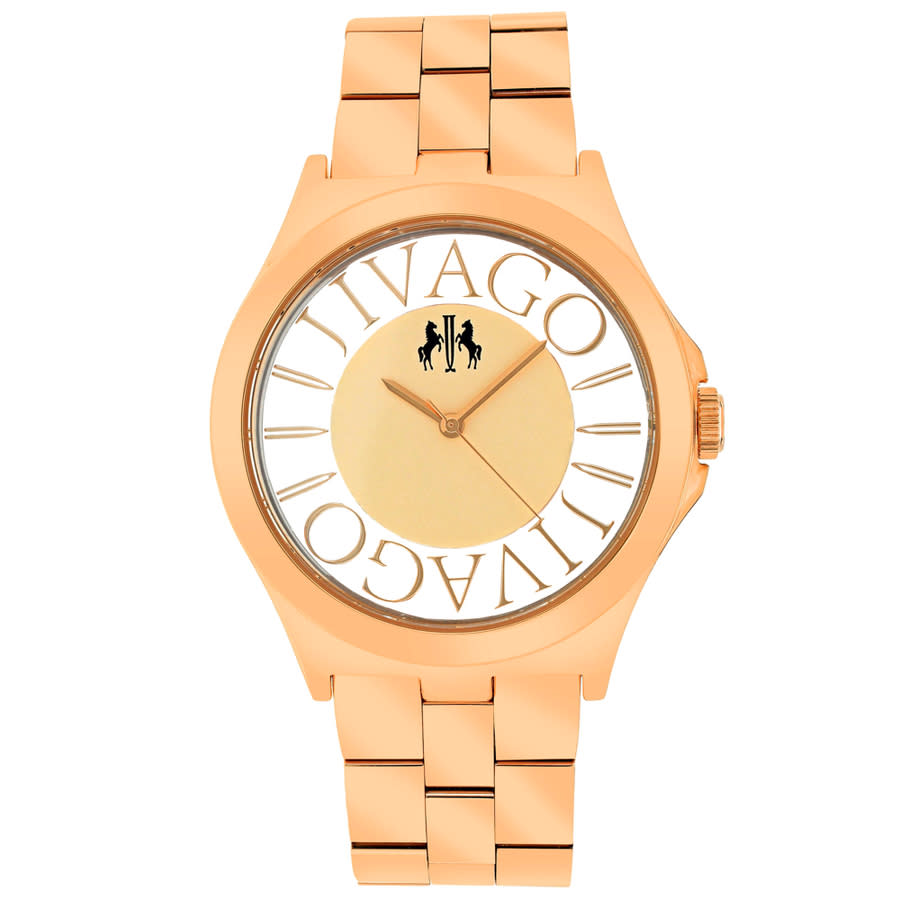 Shop Jivago Fun Rose Gold Dial Ladies Casual Watch Jv8411 In Gold / Gold Tone / Rose / Rose Gold / Rose Gold Tone