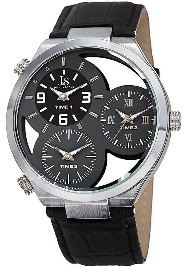 JOSHUA AND SONS JOSHUA & SONS GREY SEE THROUGH DIAL MENS WATCH JX119GY