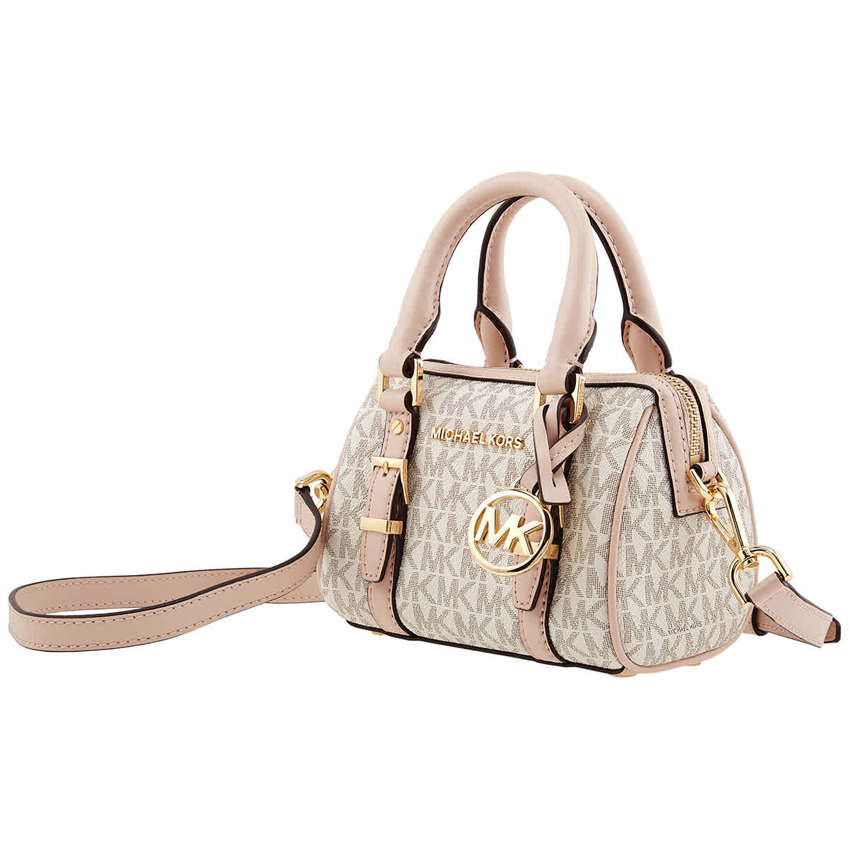 Michael kors vanilla duffle on sale bag