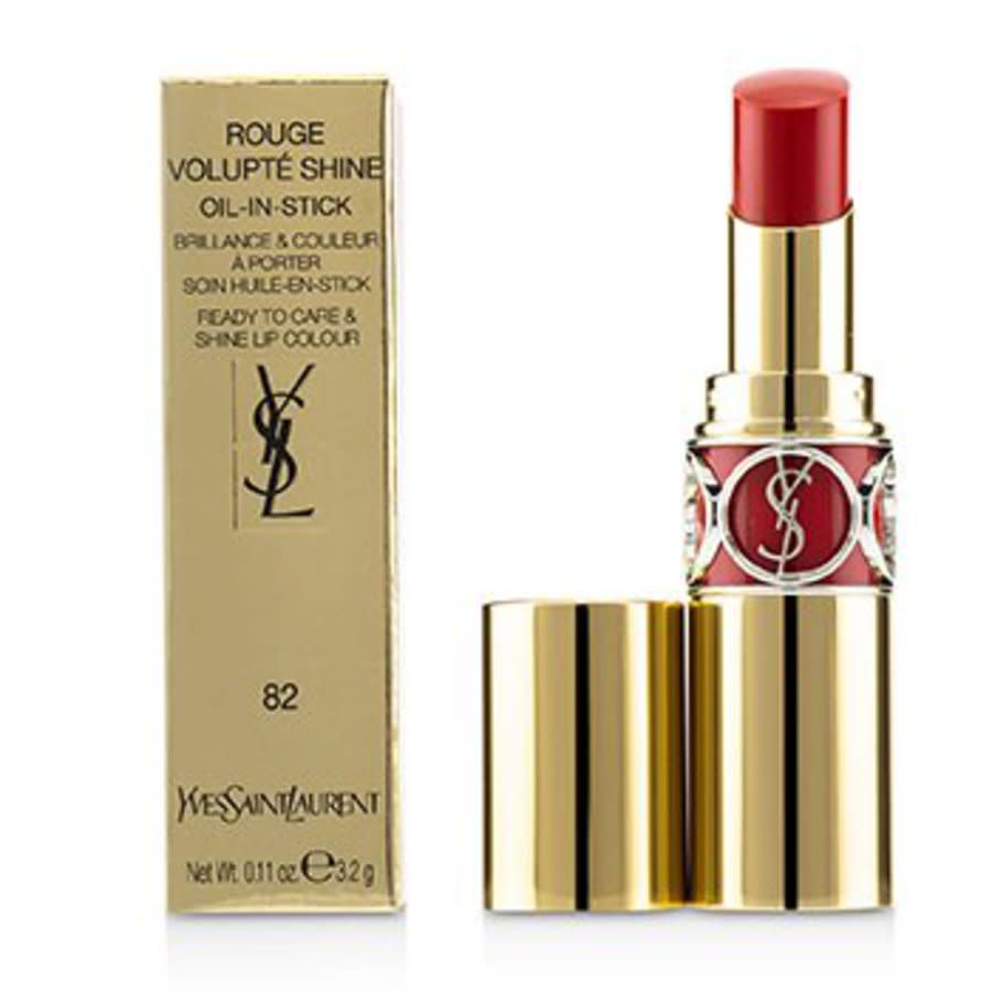 SAINT LAURENT YSL / ROUGE VOLUPTE SHINE OIL-IN-STICK LIPSTICK (82) ORANGE CREPE 0.15 OZ