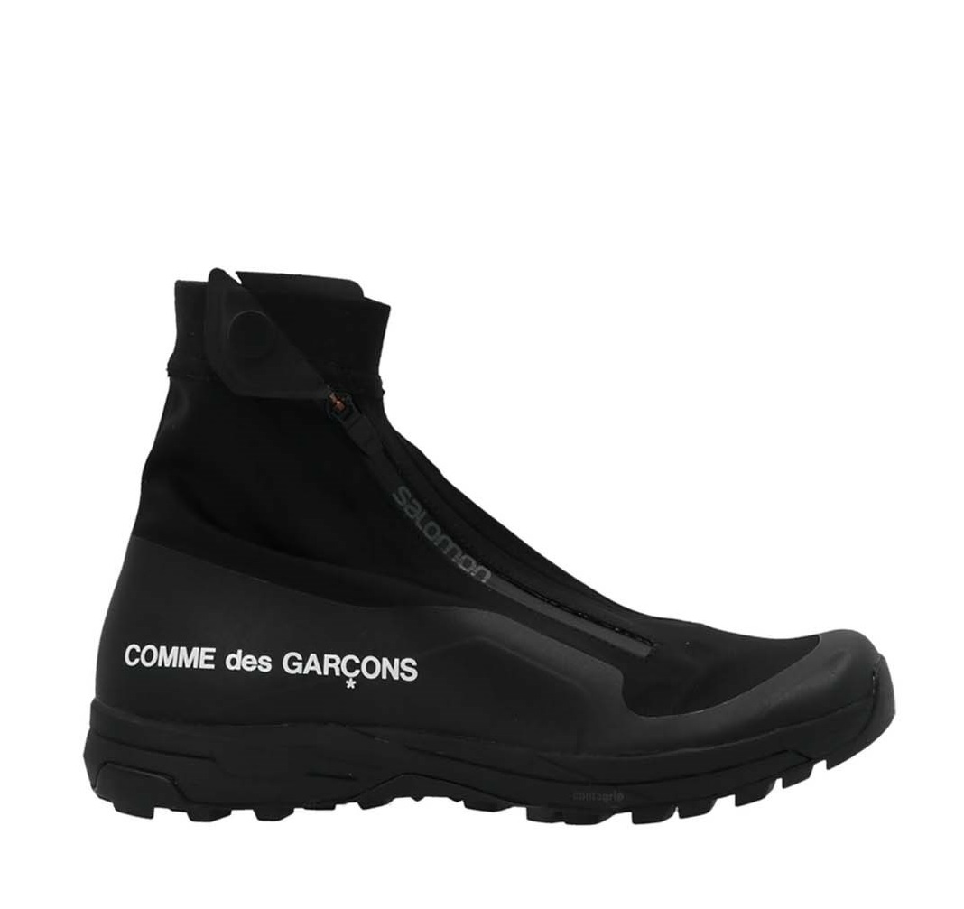 Comme Des Garçons Comme Des Garcon X Salomon Logo-print Sneakers In Black In Black