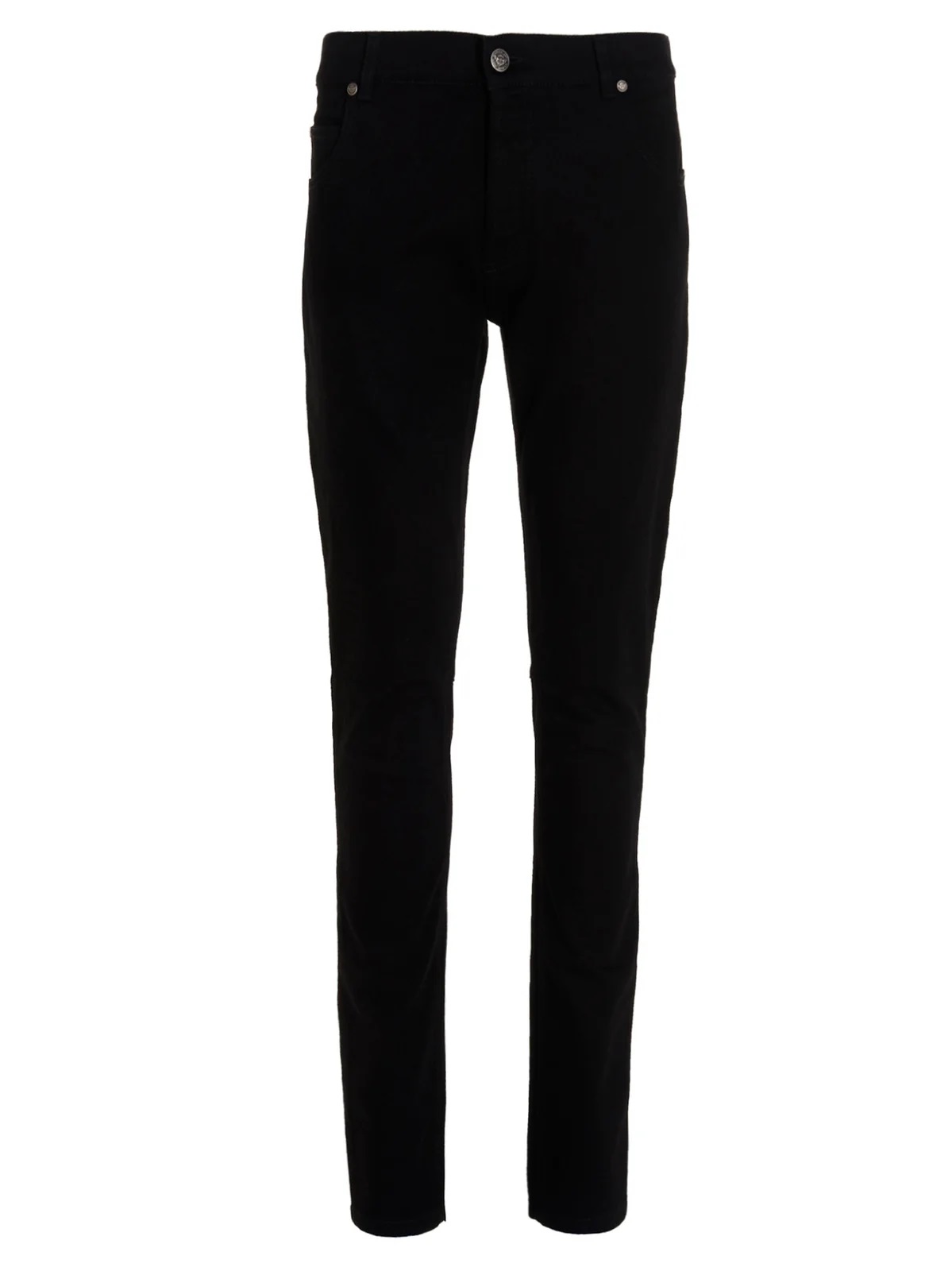 Balmain Slim Cut Cotton Jeans In Black