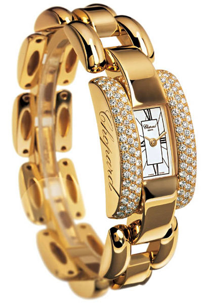 Chopard La Strada Diamond 18k Yellow Gold Ladies Watch 41/6547 In Gold / White / Yellow