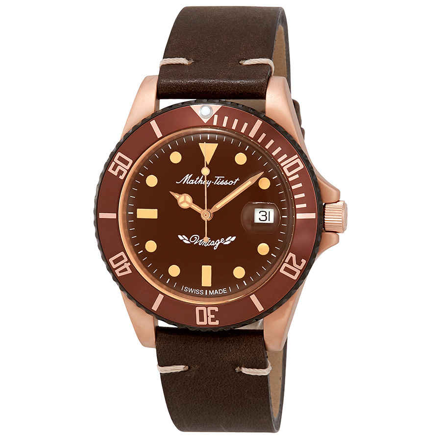 Mathey-tissot Mathey Vintage Bronze Automatic Brown Dial Mens Watch H901bzm In Bronze / Brown / Gold / Gold Tone / Rose / Rose Gold Tone