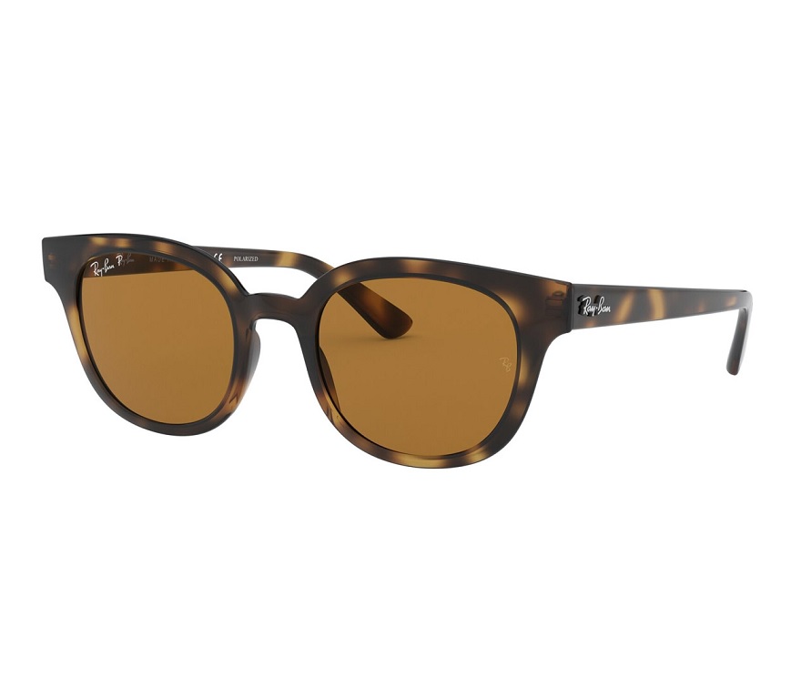 Ray Ban Ray-ban Unisex Polarized Square Sunglasses, 51mm In Brown / Tortoise