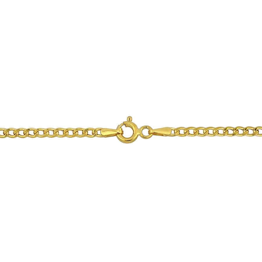 Shop Amour 2.3mm Curb Link Chain Necklace In 10k Yellow Gold - 16 In