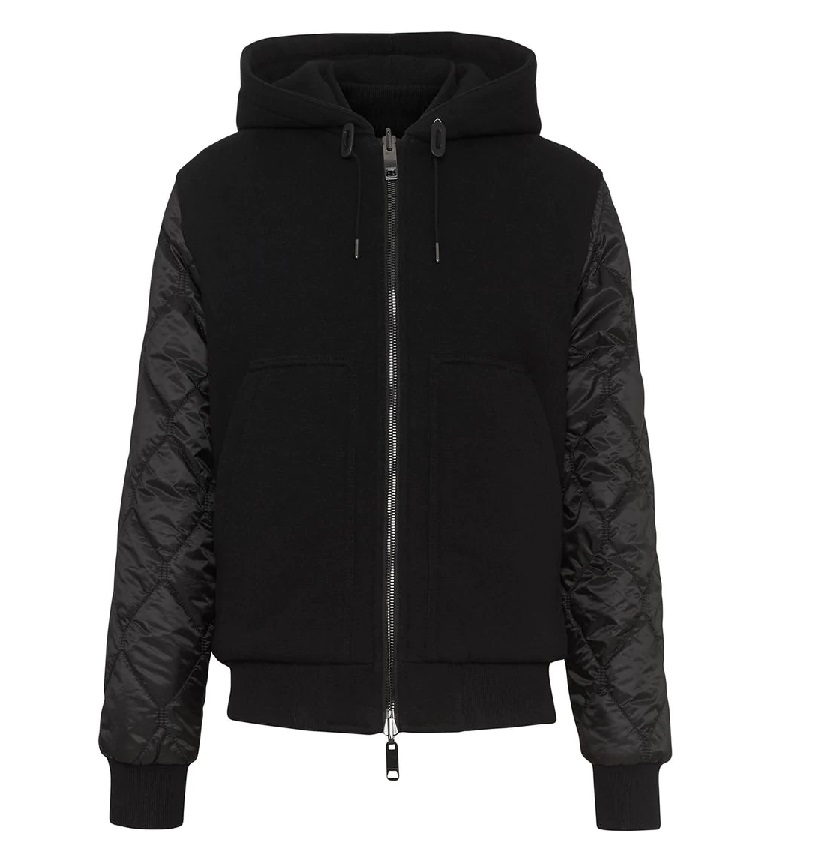 Burberry Reversible Diamond Quilted Hooded Jacket In Black