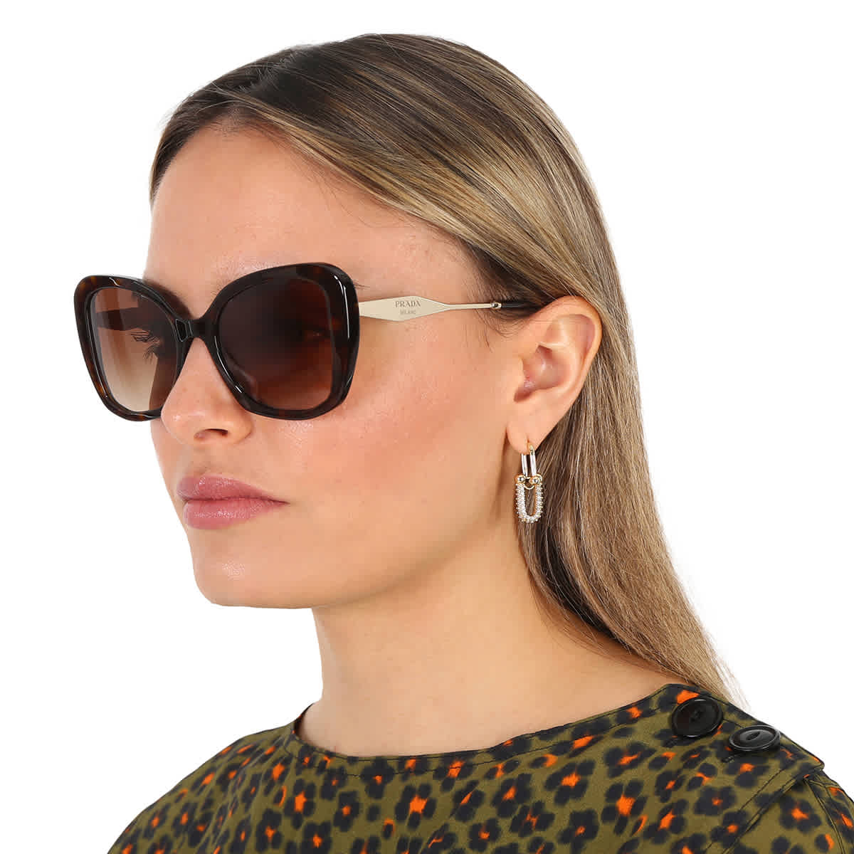 Brown Gradient Butterfly Sunglasses