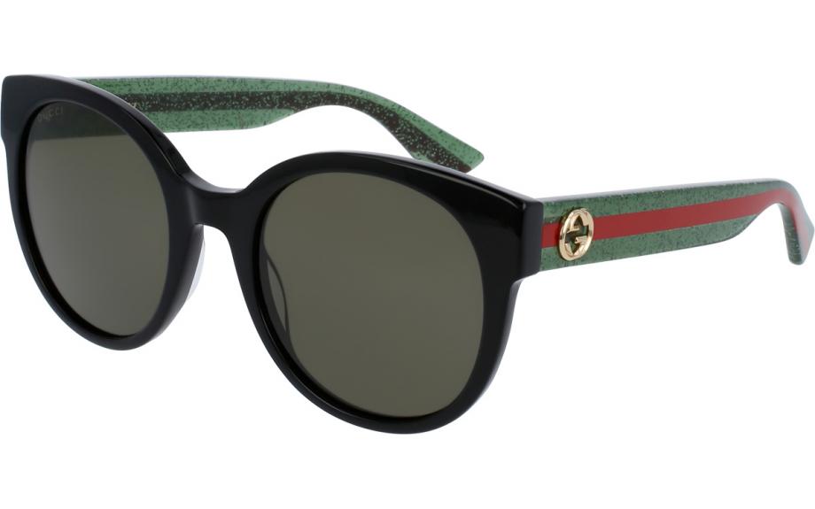 Gucci Green Round Ladies Sunglasses Gg0035sn 002 54 In Green
