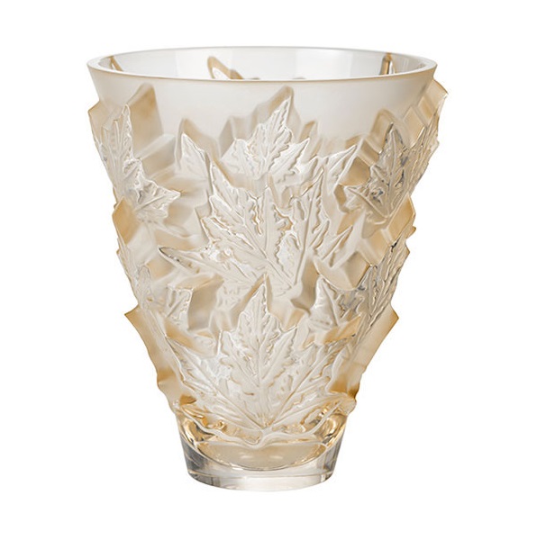 Lalique Champs-elysees Small Vase, Gold Luster