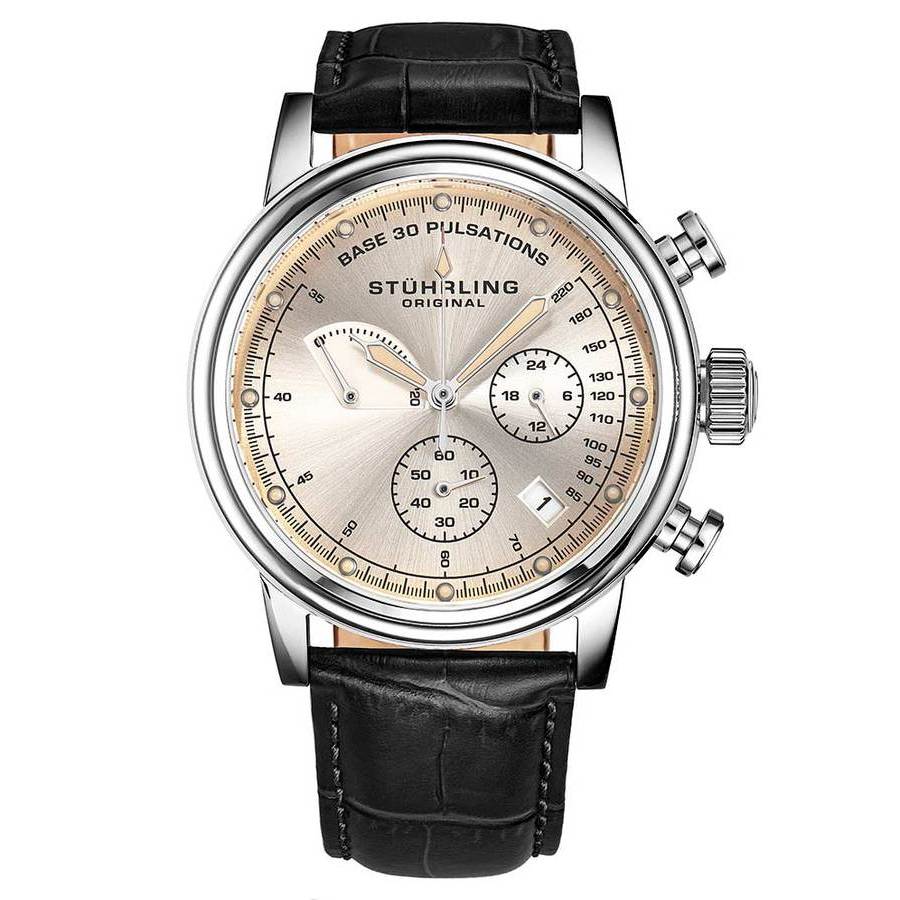 Stuhrling Original Monaco White Dial Mens Watch M15512 In Black,silver ...