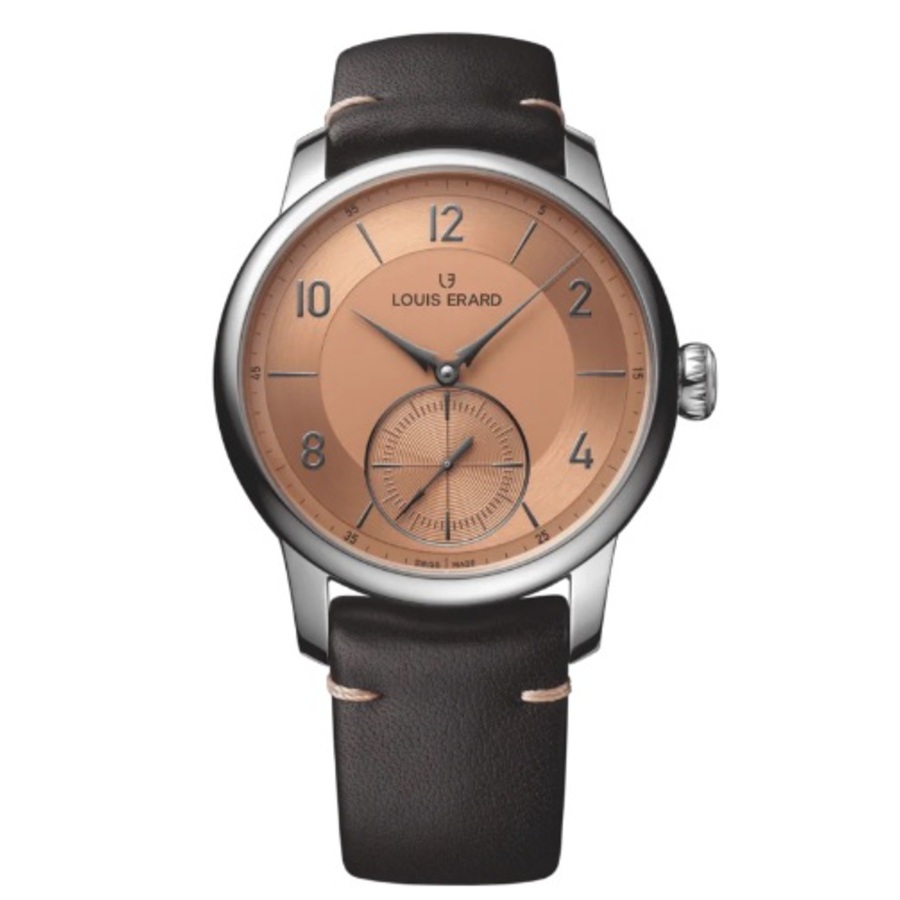Louis Erard 44mm Sportive Swiss Made Automatic Leather Strap Watch 
