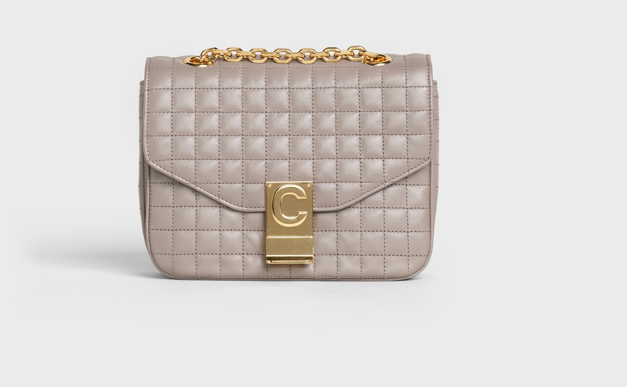 small grey shoulder bag