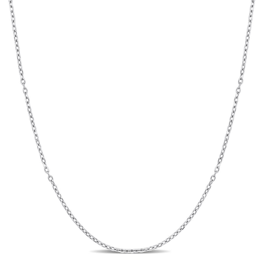 Amour Diamond Cut Cable Chain Necklace In Platinum In White