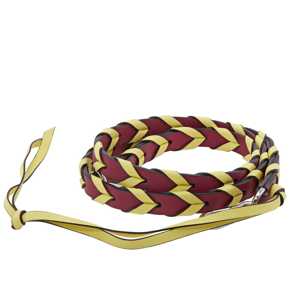 Loewe Ladies Classic Calfskin Braided Thin Strap In Red,yellow