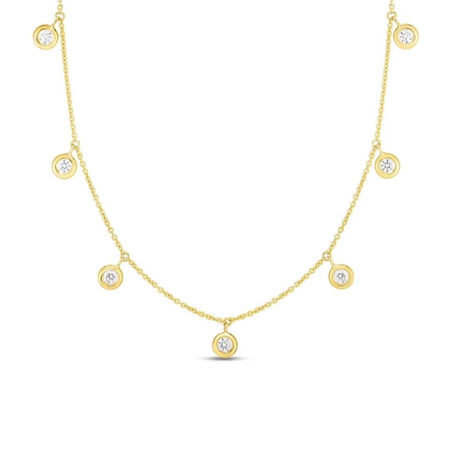 Roberto Coin 18k Yellow Gold Seven-station Diamond Necklace 530011aychx0