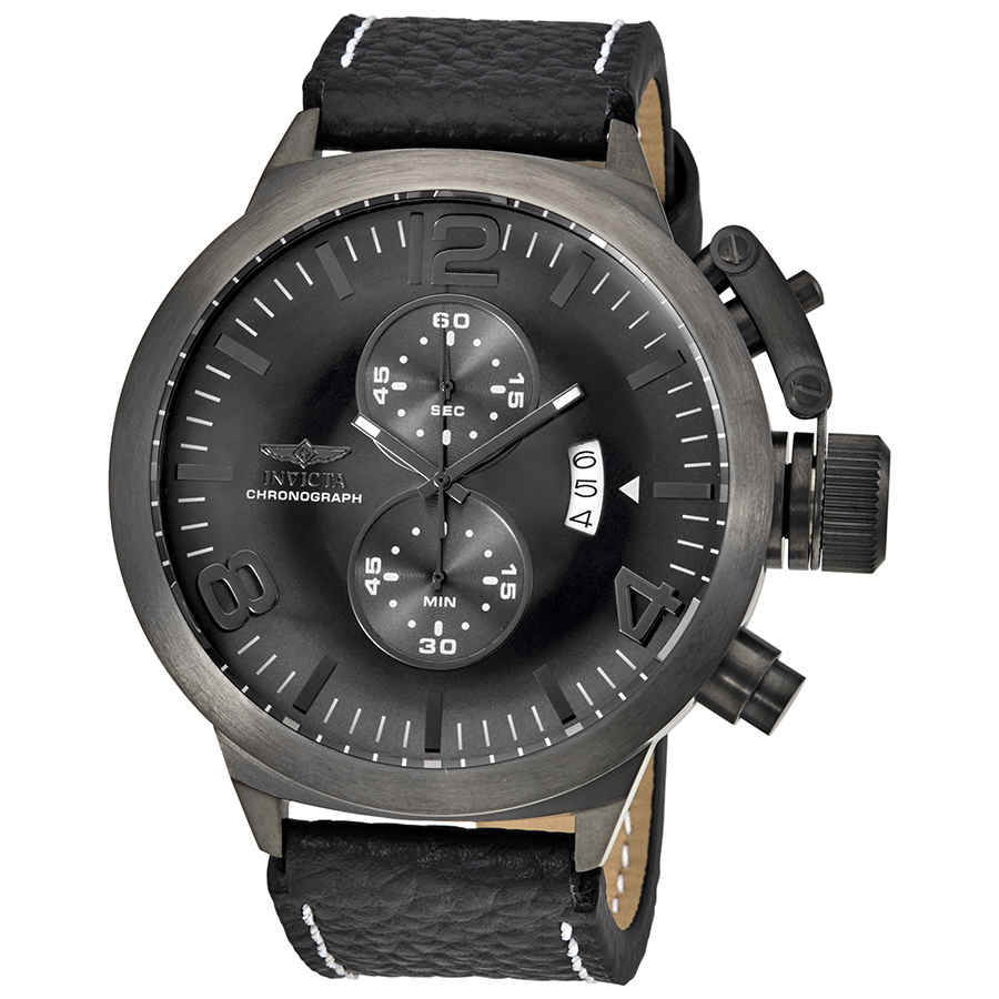 Invicta Corduba Chronograph Grey Dial Mens Watch 23689 In Black,grey,gunmetal