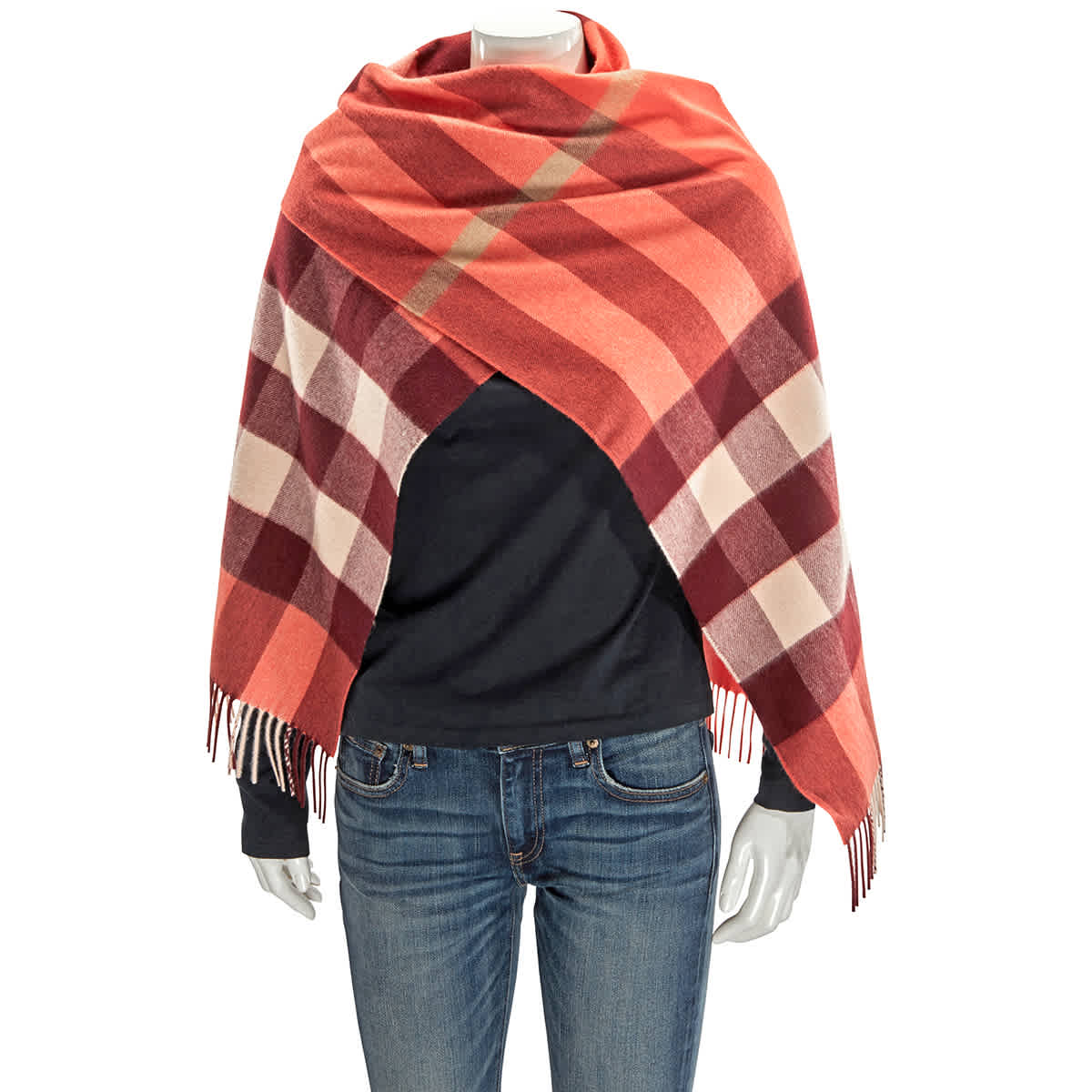BURBERRY LADIES CHECK CASHMERE SCARF