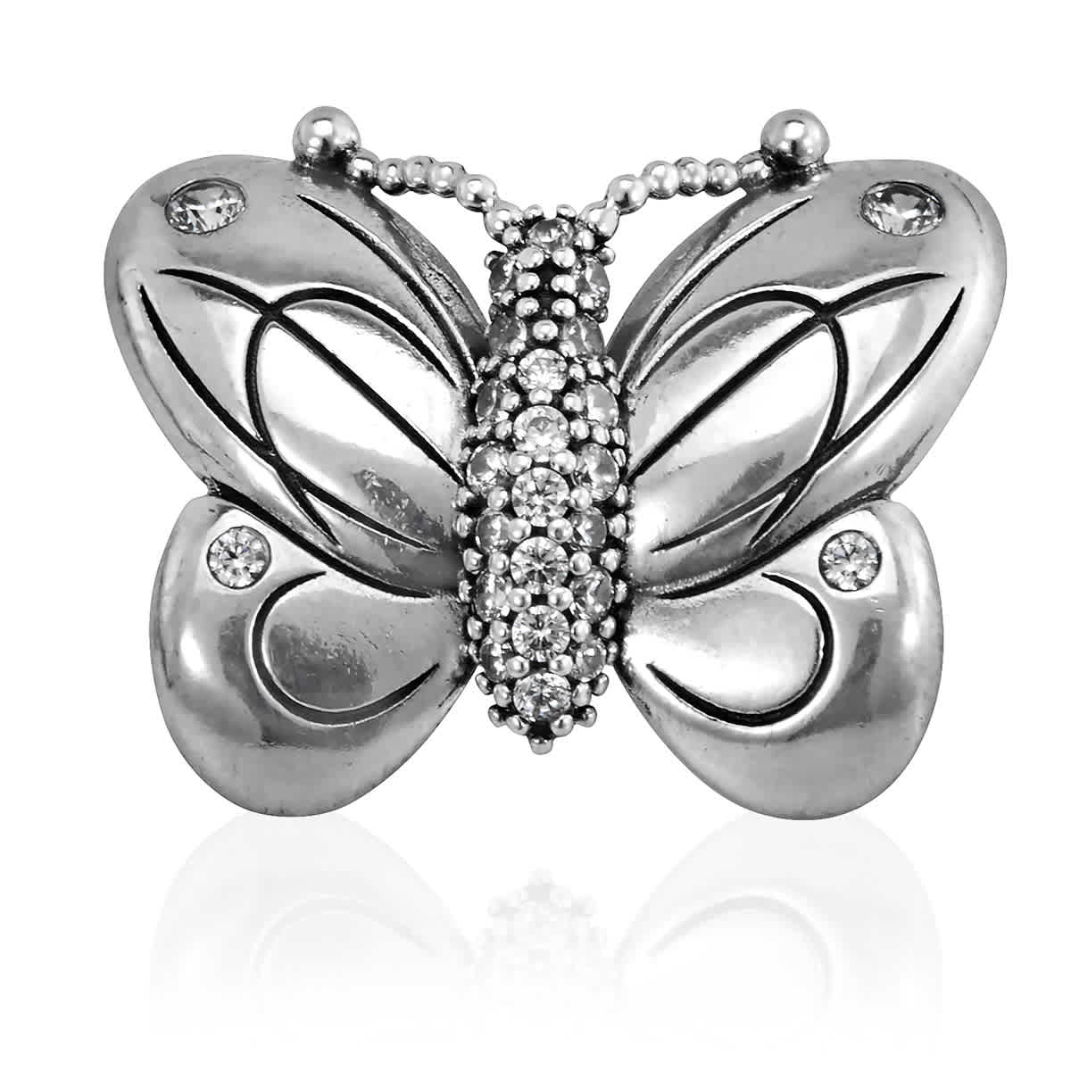 Pandora Sterling Silver Oversized Butterfly Clip Charm In Silver Tone