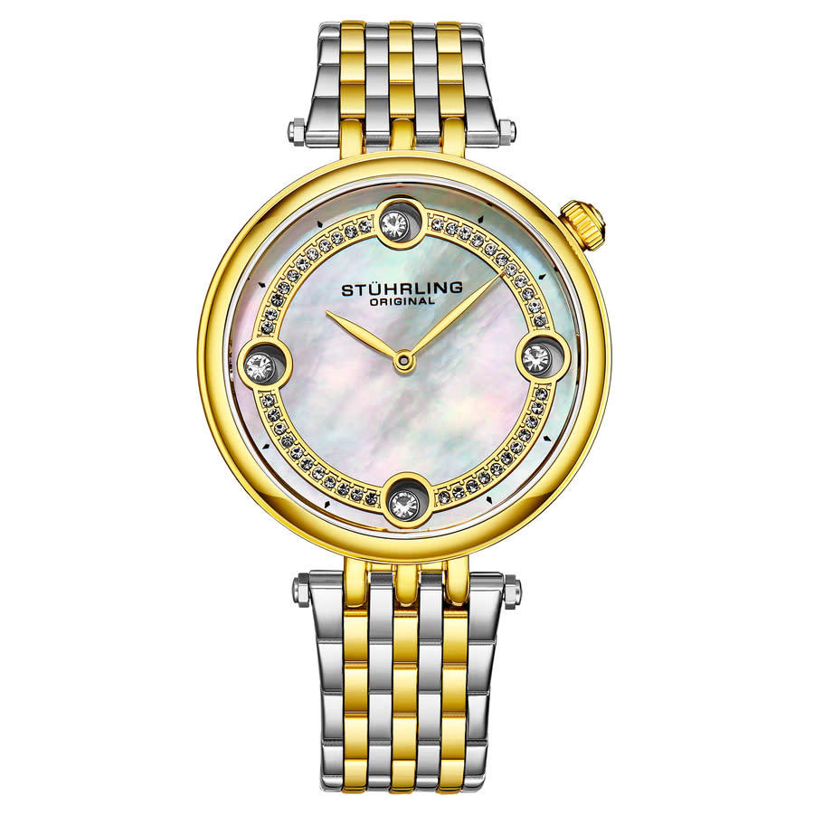 Stuhrling Original Symphony Quartz Silver Dial Ladies Watch M16813 In Two Tone  / Gold Tone / Silver / Yellow