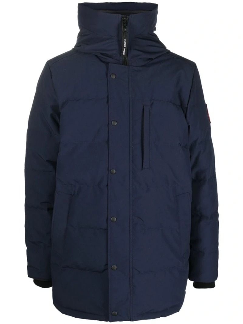 Canada Goose Navy Blue Cotton Blend Carson Down Jacket In Atlantic Navy